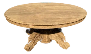 A Masterpiece 18th Century French Country Bleached Oval Dining Table or Center Table