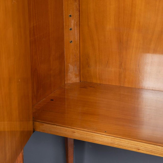 Mid 20th Century large buffet by Paolo Buffa, featuring a striking vertical stripe pattern created with contrasting woods....