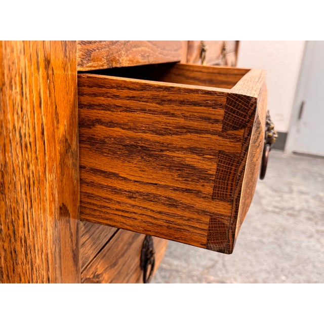 Oak Executive Desk, Vintage For Sale - Image 10 of 12