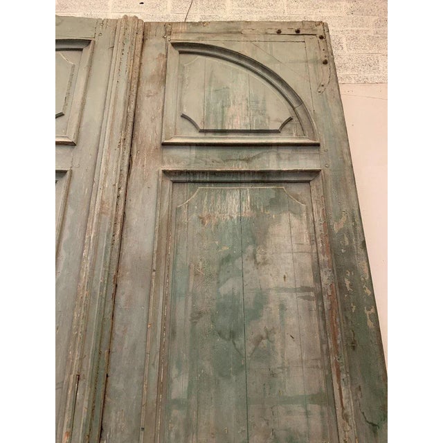 Double Carriage Doors in Natural Wood, 19th Century, Set of 2 For Sale - Image 4 of 12