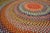 1930s Multi Background Wtih Folk Art Styles Round Antique American Braided Rug For Sale - Image 10 of 15