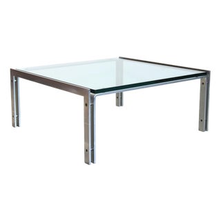 Vintage Glass Coffee Table by Hank Kwint for Metaform, 1980s For Sale