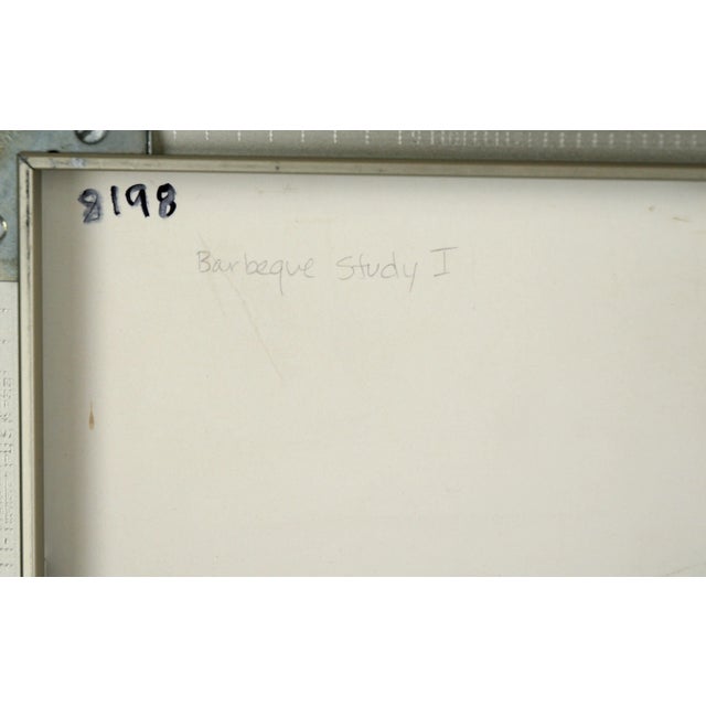 Blue "Barbeque Study I" - Acrylic on Paper by Betsy J. Miller For Sale - Image 8 of 10