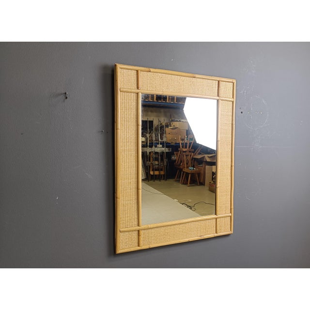 Bohemian bamboo and rattan mirror by Italian company Dal Vera. This heavy and high quality bamboo mirror is very charming...