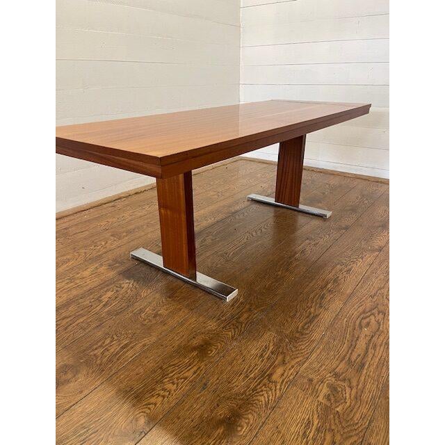 Vintage Coffee Table with Chrome Feet by Tatra Nabytok, 1970 For Sale - Image 4 of 4