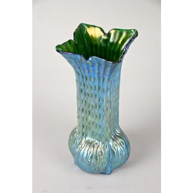 Art Nouveau Iriscident Glass Vase from Loetz Witwe, Bohemia, 1900s For Sale - Image 5 of 12