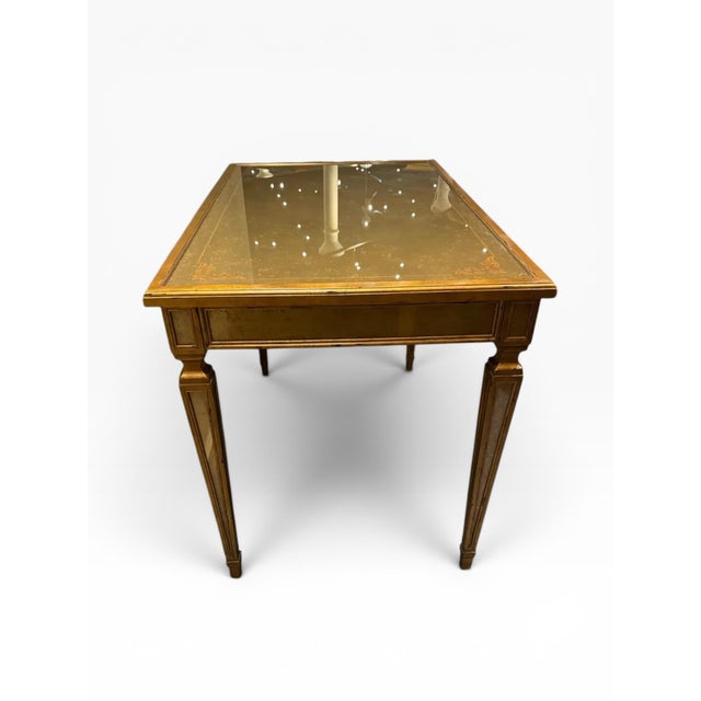 Theodore Alexander Italian-Inspired Distressed Gold Leaf Writing