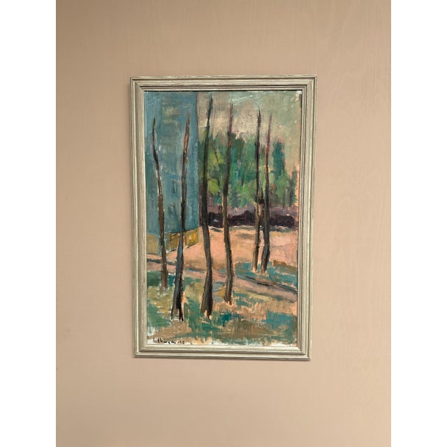 Ingeborg Strangell, Trees, 1950s, Oil on Canvas, Framed For Sale - Image 10 of 18