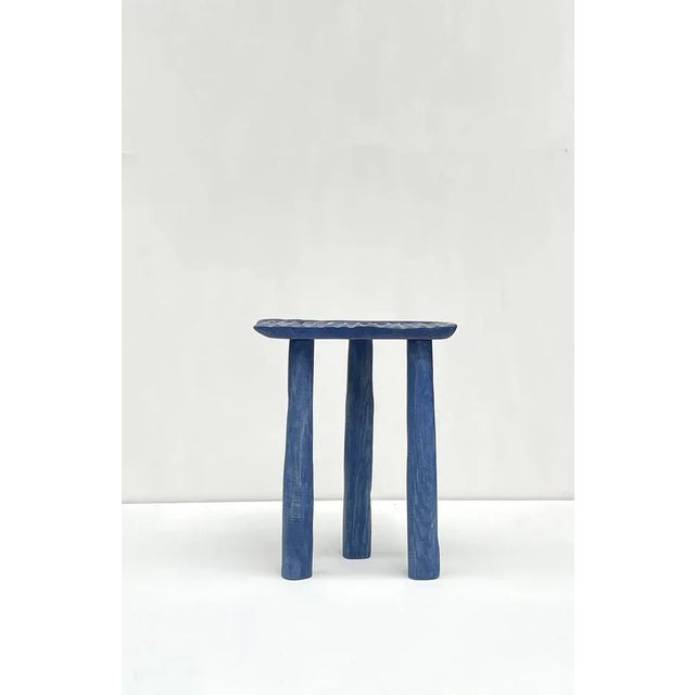 Black Fingerprint Stool by Victor Hahner For Sale - Image 9 of 12