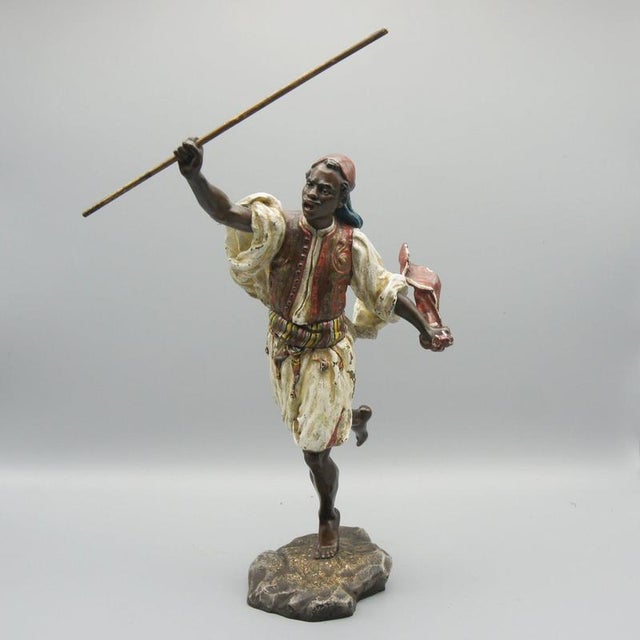 Franz Bergman, Running Man, 1900s, Bronze For Sale - Image 6 of 6