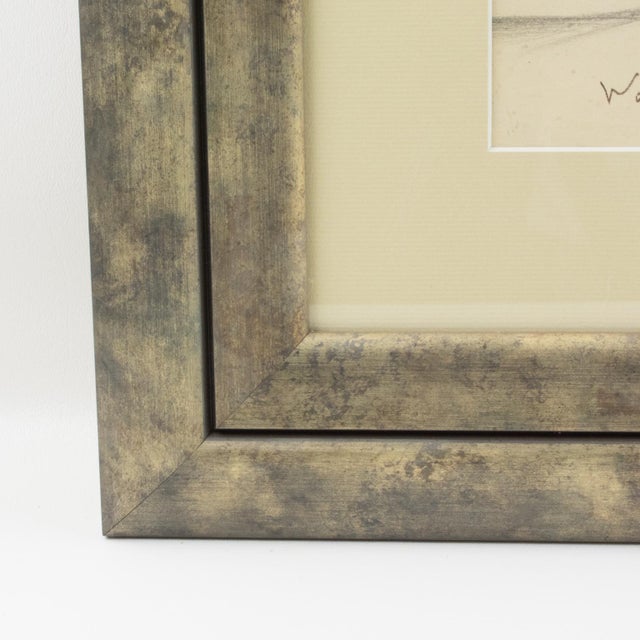 Cubist Woman Study Black Pencil Drawing by Wouyart, Circa 1930 For Sale - Image 11 of 16