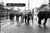 José NICOLAS (Born 1959) The arrival of the American Circus elephants at Bercy station, Paris, 1985 Later silver print,...