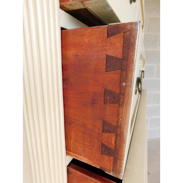 Vintage Hollywood Regency Gilt Gold Accented Original Paint Decorated Chest For Sale - Image 10 of 13