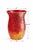 Art Deco Large Red to Amber Mosaic Glass Hurricane Candle Holder – Oversized Decorative Votive For Sale - Image 3 of 6