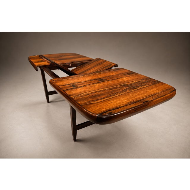 Brazilian Mid-Century Modern Extendable Dining Table in Rosewood, Loher, 1960s For Sale - Image 10 of 18