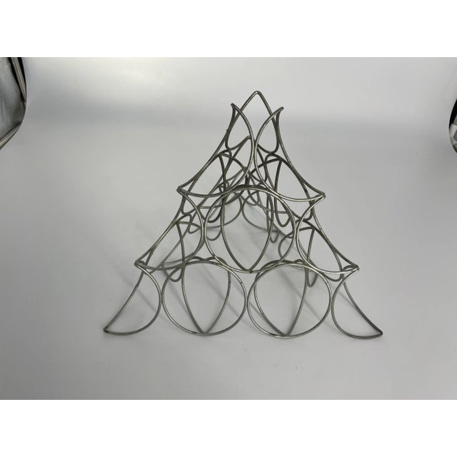 Metal Mid-Century Japanese Wire Pyramid Sculpture For Sale - Image 7 of 7