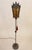 A very early example and rare complete Arts & Crafts Mission design Oscar Bach style floor lamp with original translucent...