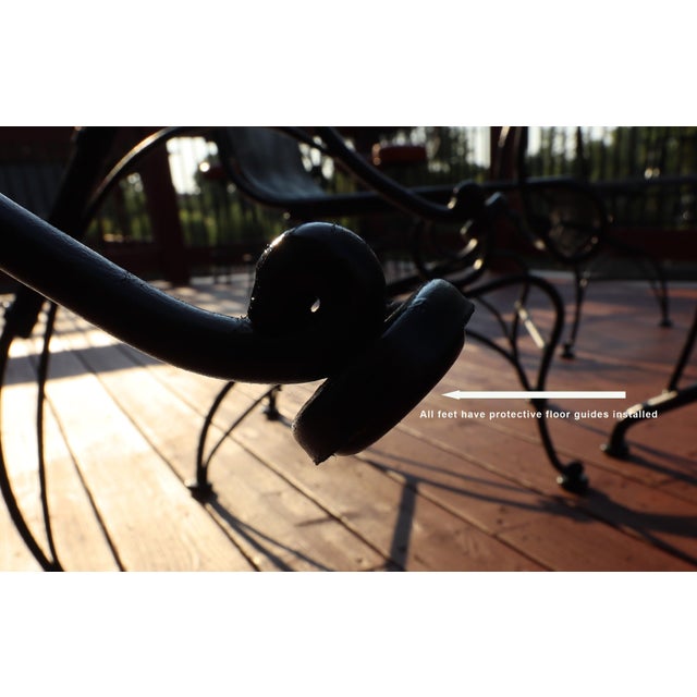 Metal Midcentury Russell Woodard Briarwood Wrought-Iron Patio Dining Set, 7 Pieces, Attributed For Sale - Image 7 of 15