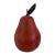 Extra-Large Red Porcelain Pear With Metal Stem and Leaf For Sale