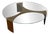Mid-Century Modernist Round Wenge and Glass Coffee Table, 1960s For Sale