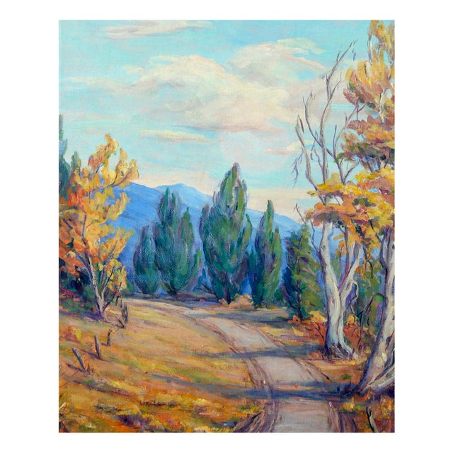 The By Road by Myrtle Sue Redford (American, 20th Century). Myrtle Redford was a Fresno artist whose artwork won her a...