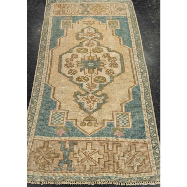 Turkish Mini Rug Oriental Hand Knotted Vintage Rug 1'9" x 3'6" #21244 Explore a curated collection of hallway runners,...