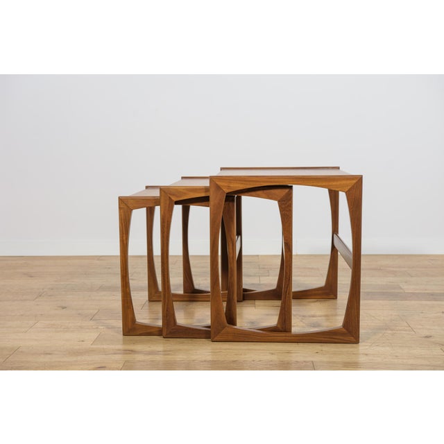 Mid-Century Teak Nesting Tables by R. Benett for G-Plan, United Kingdom, 1970s, Set of 3 For Sale - Image 13 of 18