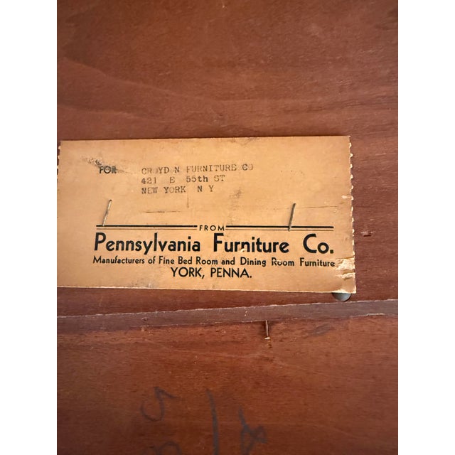 Wood 1940s Pennsylvania Furniture Co. Chinoiserie Mirror For Sale - Image 7 of 7