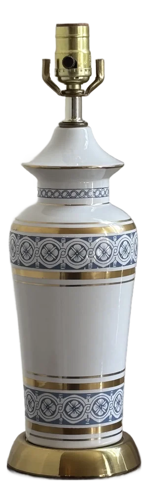 Mid-20th Century Chapman Chinoiserie Porcelain Table Lamp