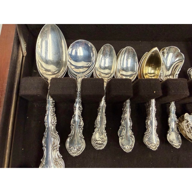 An extraordinary, highly comprehensive 95-piece estate collection of Gorham Sterling Silver flatware in the iconic...