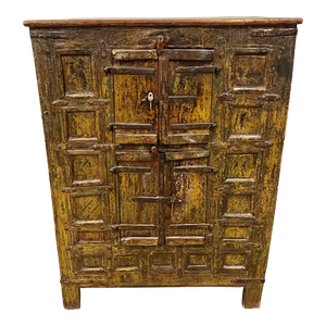 19th Century Indian Grain Storage Cabinet