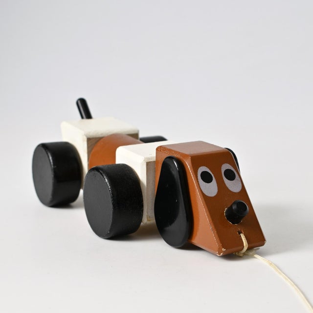 Wooden Pull-Along Dog Toy by Ryk Heuff for Olly Toys, 1970s For Sale - Image 6 of 9