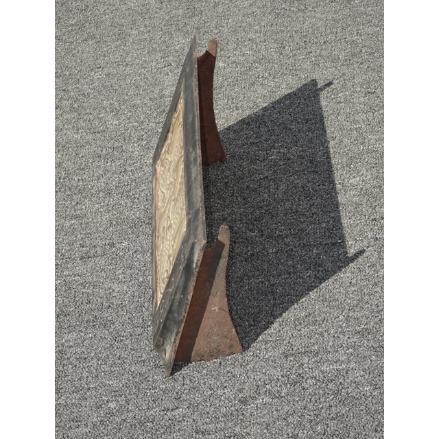 Vintage Art Nouveau Metal Fireplace Grill Grate ~ Black Wall Ceiling Vent For Sale In Los Angeles - Image 6 of 13