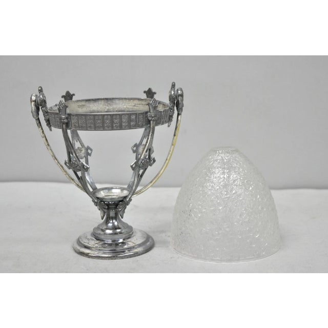 Silver Antique Simpson Hall Miller Art Nouveau Silver Plated Sugar Bowl W Glass Insert For Sale - Image 8 of 17