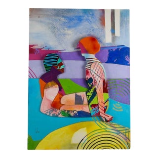 Gregory Hawthorne 1994 Signed Three-Dimensional Figurative Mixed Media Wall Sculpture For Sale