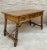 19th-Century French Hand Carved Oak Desk with Iron Stretcher & Solomonic Legs For Sale - Image 5 of 18