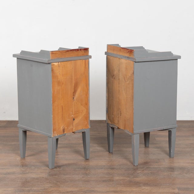 Pair of 20th Century Swedish Gray Painted Pine Nightstands For Sale - Image 12 of 12