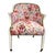 Vintage White Frame Armchair with Floral Upholstery Beautifully restored armchair featuring a crisp white wood frame and...