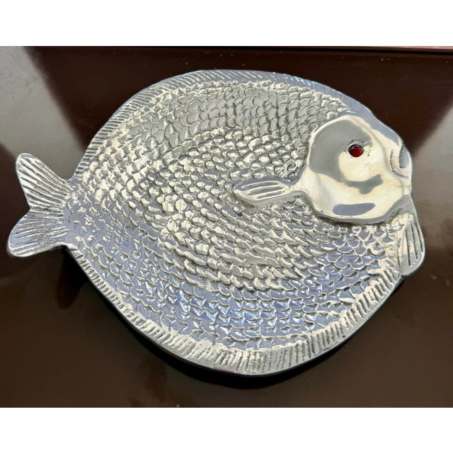 Arthur Court Vintage "Wonders of the Water" 7-Inch Fish Plate by Arthur Court For Sale - Image 4 of 5