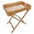 Coastal Artifacts Rattan Butler Tray Table 25.5" with Glass Insert, Honey Brown For Sale - Image 3 of 5