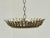 Mid 20th Century Mid 20th Century Spanish Gilt Metal Semi-Flush Crown Chandelier with Stylized Foliage For Sale - Image 5 of 12