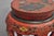 Vintage Chinoiserie Red Lacquer Pedestal Plant Stand Garden Stool Side Table (A) For Sale - Image 10 of 15