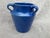 Vintage Blue Three Handle Pottery Jar Vase For Sale In New York - Image 6 of 16