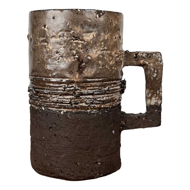 Mid-Century Modern Danish Studio Pottery Mug Vase by Robert Rob Bentsen, 1960s For Sale