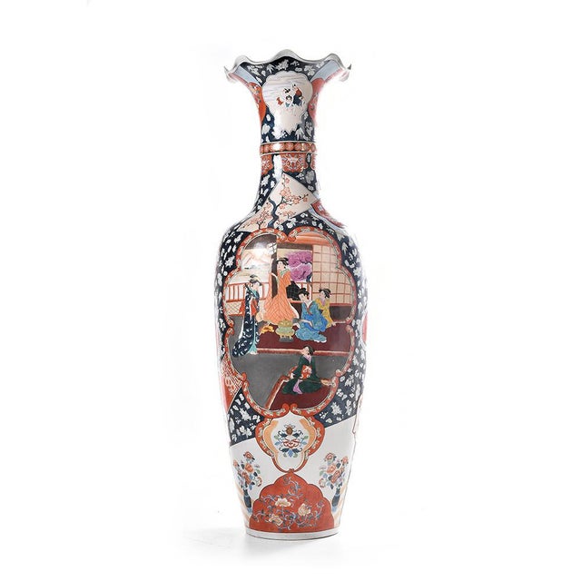 Large Japanese Ceramic Vase For Sale - Image 6 of 6