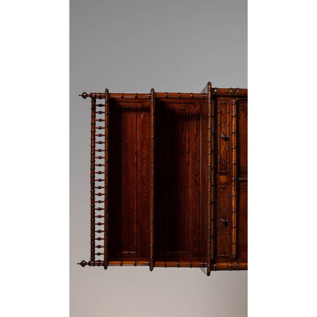 Traditional 1900-1909 France Rich Walnut Brown Carved Walnut Server With Gallery Shelf For Sale - Image 3 of 11