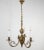 Empire Three-Arm Brass Chandelier with Trestles For Sale - Image 9 of 10