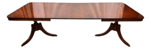 Vintage Traditional Federal Style Mahogany Extension Dining Table