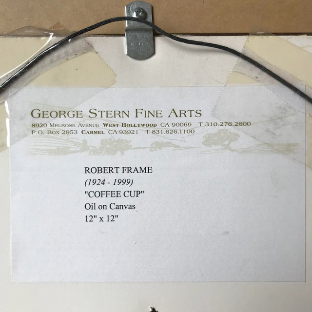 Abstract Robert Frame Coffee Cup Oil Painting For Sale - Image 4 of 6