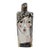 Alfajar Ceramica Spanish Hand Painted Modernist Face Sgraffito Stoneware Vase For Sale